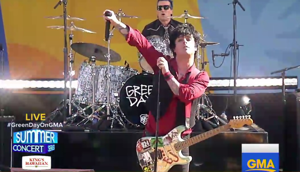 Green Day still breathing good morning america live 2017