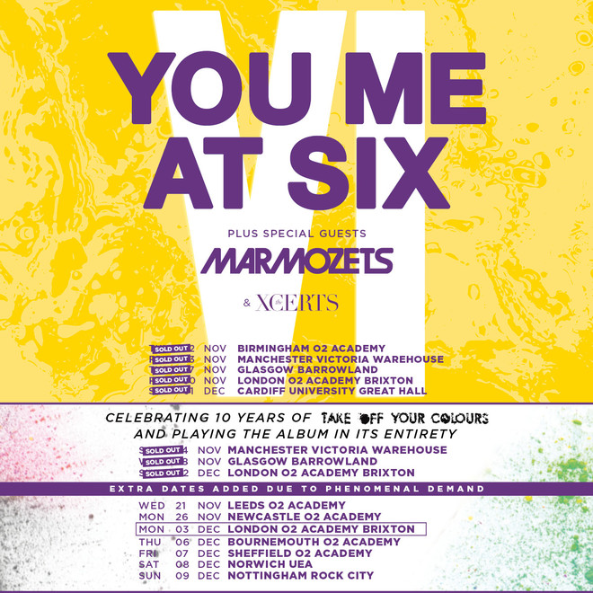 you me at six tour setlist