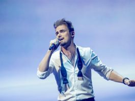 Uku Suviste Eurovision Uku Suviste, Estonia, Second Rehearsal, Rotterdam Ahoy, 13 May 2021 — EBU, ANDRES PUTTING