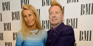John Lydon (Sex Pistols) and his wife - 40th anniversary