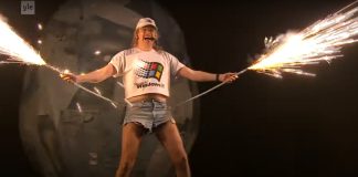 windows95man shoots fireworks from his pants